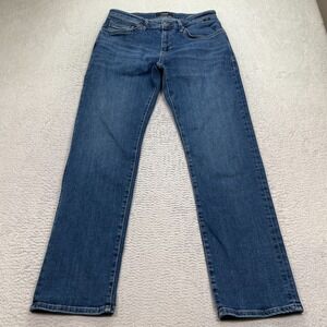 Mavi Jeans Mens 31x32 Zach Straight Leg Mid Rise Stretch Dark Wash Faded Denim